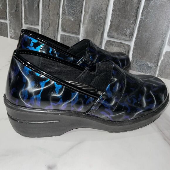 Easy Works Black Iridescent Non-Slip Anti-Fatigue Laurie Clogs Sz 8.5 - Picture 4 of 8